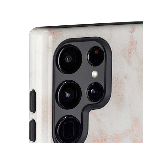 Rose Gold Marble Galaxy S25 Ultra Impact Case
